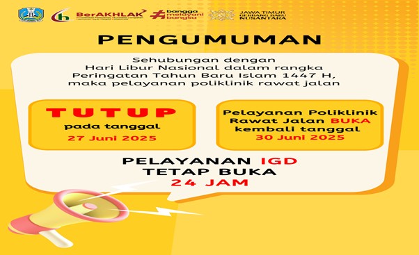 Pengumuman Libur Pelayanan Poliklinik Rawat Jalan