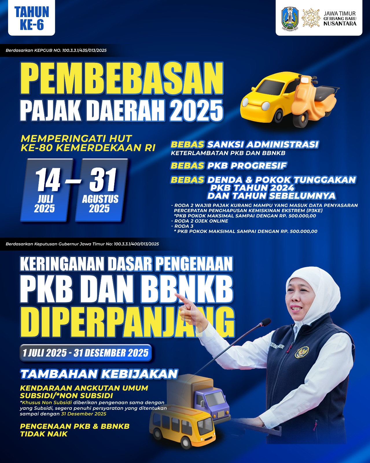 Bebaskan Tunggakan Pajak Kendaraan Roda Dua untuk Masyarakat Kurang Mampu dan Ojek Online