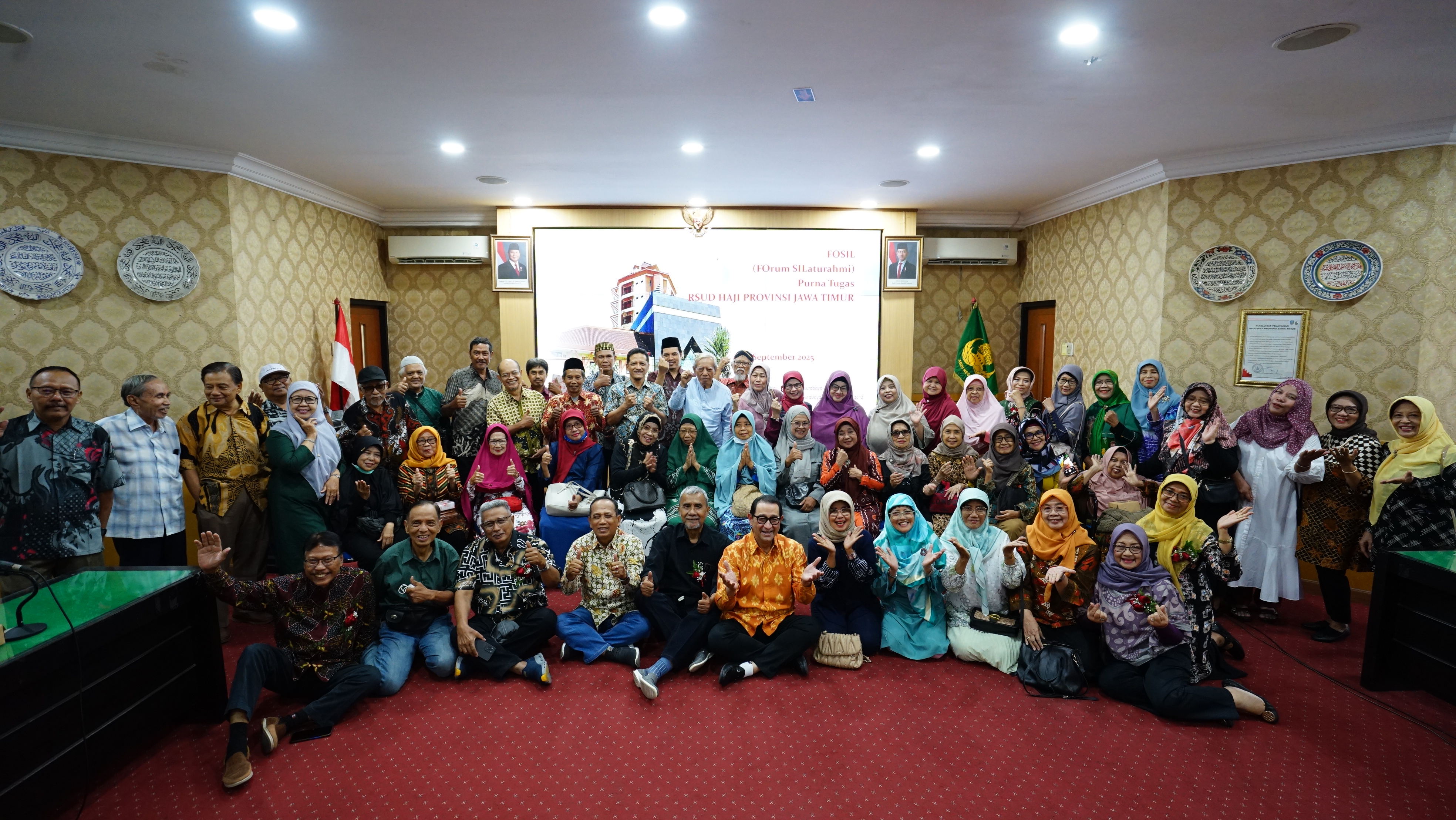 Forum Silaturrahmi (FOSIL) Purna Tugas RSUD Haji Provinsi Jawa Timur Kumpul Bareng di Aula Serambi Mekkah RSUD Haji Provinsi Jawa Timur