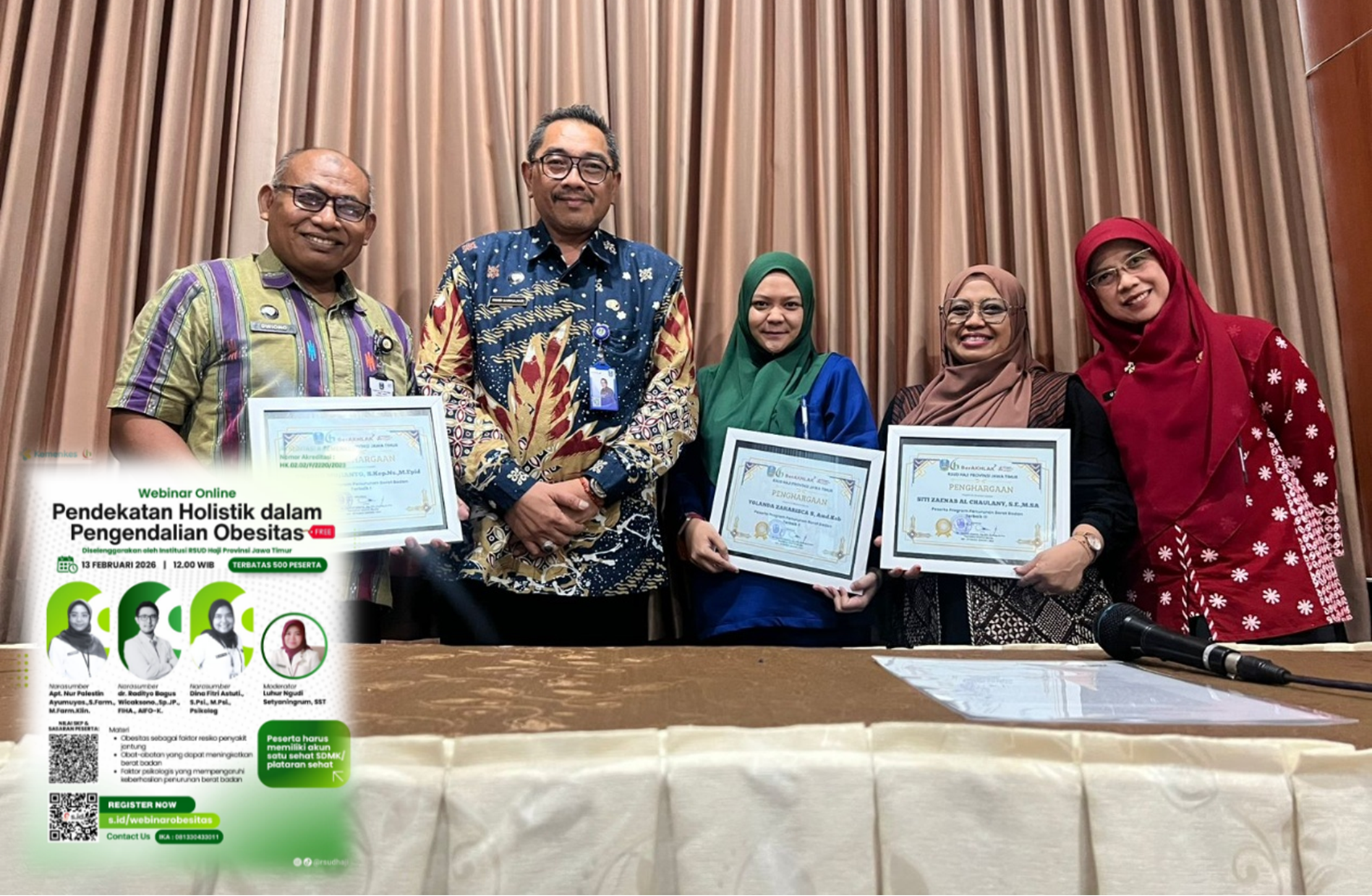 RSUD Haji Menyelenggarakan Webinar Gizi Bacth 2 dengan Judul   “PENDEKATAN HOLISTIK DALAM PENGENDALIAN OBESITAS”.