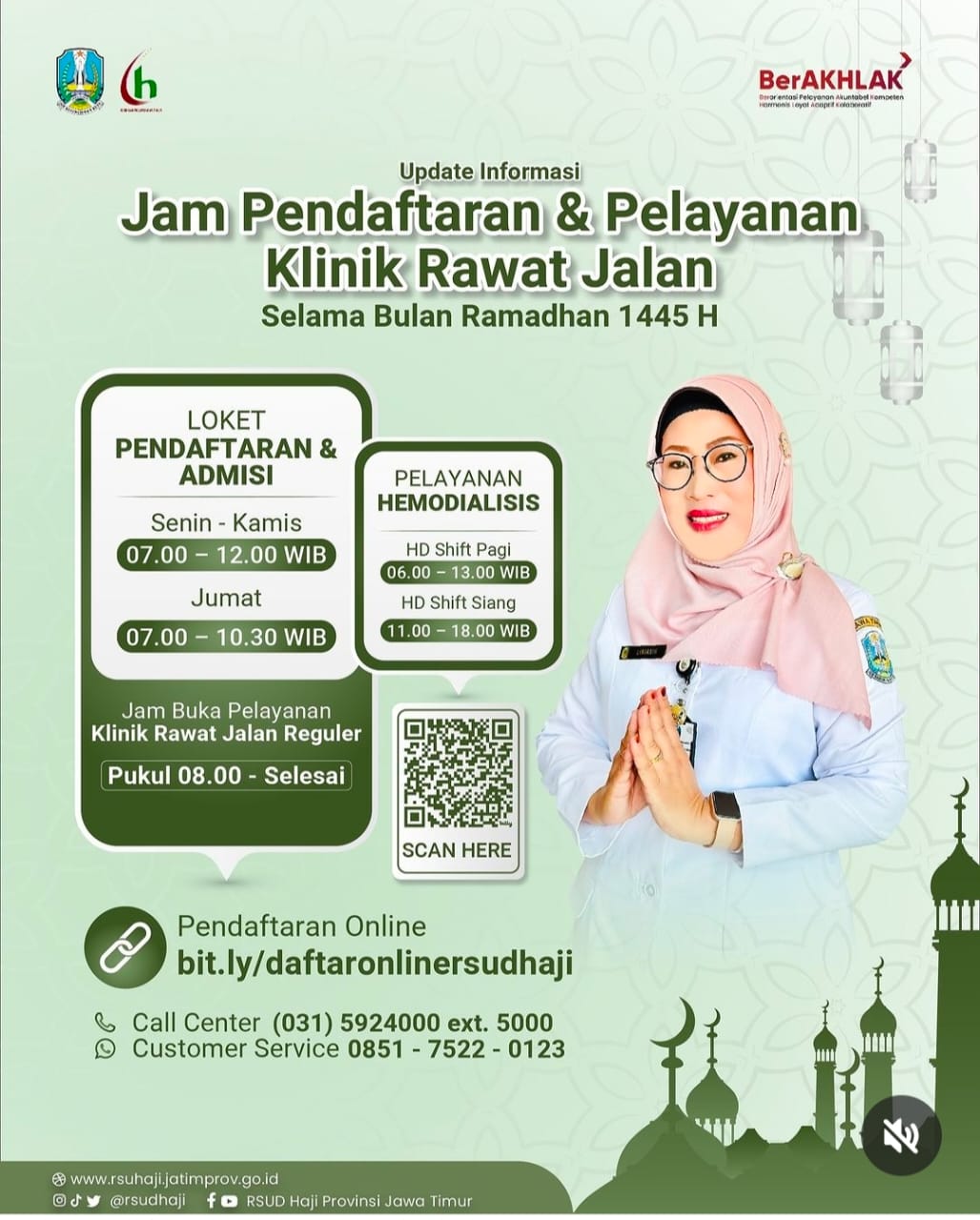Penyesuaian Jam Pelayanan Selama Bulan Suci Ramadhan 1445