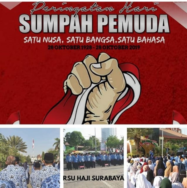 Peringatan Hari Sumpah Pemuda di RSU Haji Surabaya dengan semangat "Bersatu Kita Maju"