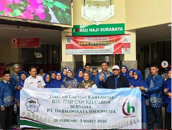 Pelepasan Calon Jamaah Umroh Karyawan dan Keluarga RSU Haji Surabaya