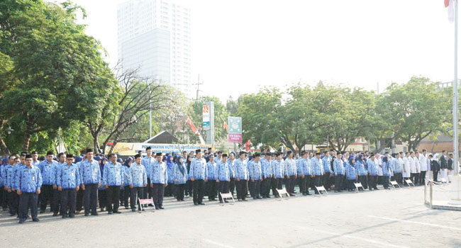 Upacara Hari Kesaktian Pancasila di RSU Haji Surabaya